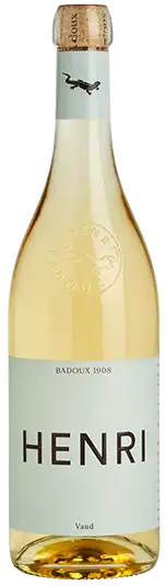 Bouteille de vin blanc suisse Henri 1908, de la Maison Henri Badoux à Aigle.