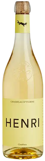Bouteille de vin blanc suisse Henri Yvorne (Chablais AOC) de la Maison Henri Badoux à Aigle.