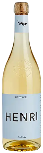 Bouteille de vin suisse Henri Pinot Gris, de la Maison Henri Badoux.