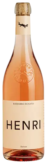 Bouteille de vin rosé suisse Henri Ramarro Roasato, de la Maison Henri Badoux.