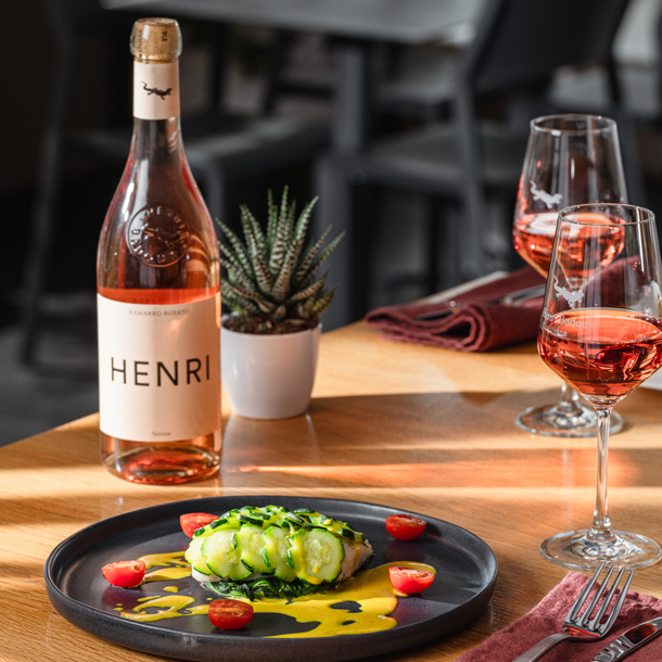 Suggestion d'accord mets vin (foodparing) avec le vin rosé Henri Ramarro Rosato, de la Maison Badoux à Aigle.