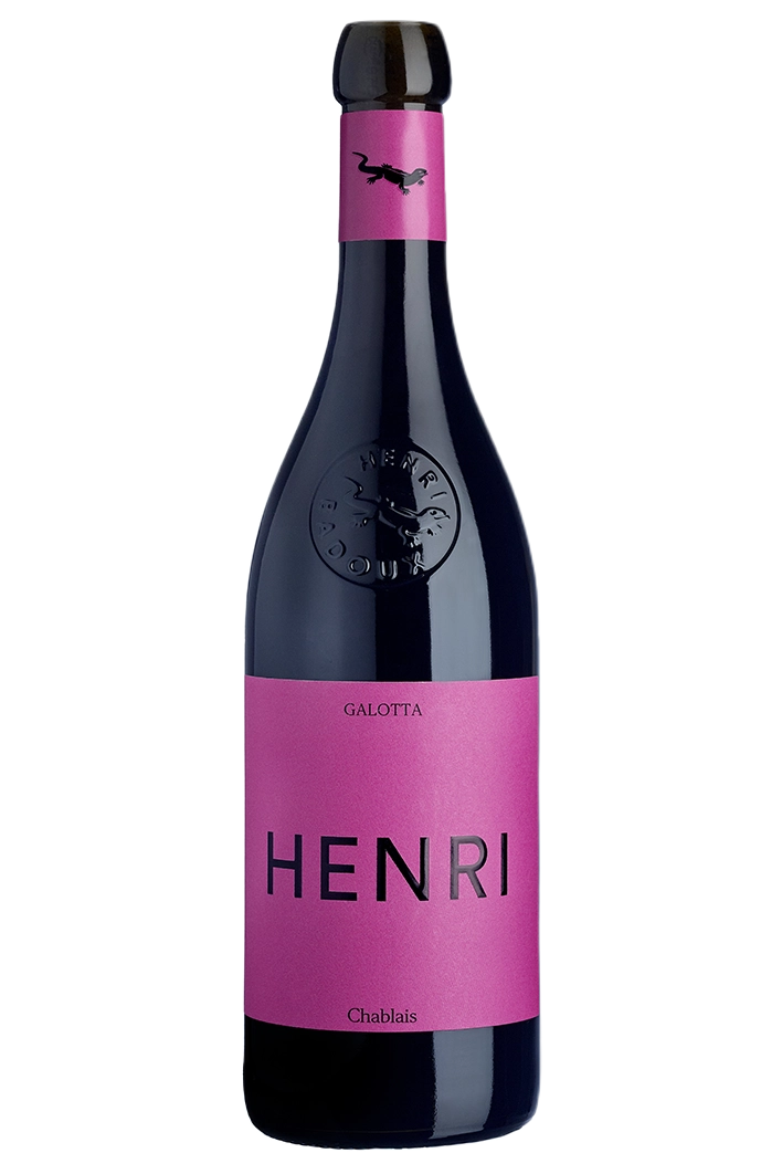 Bouteille de vin rouge suisse Henri Galotta, de la Maison Badoux à Aigle.