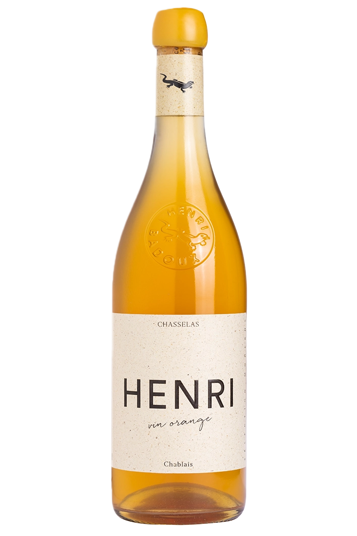 Bouteille de vin de Chasselas suisse Henri Orange, de la Maison Badoux à Aigle.
