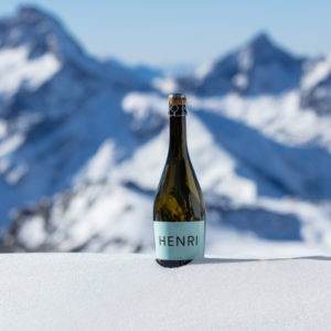 Bouteille de vin mousseux, Henri Prosecco, de la Maison Badoux à Aigle.