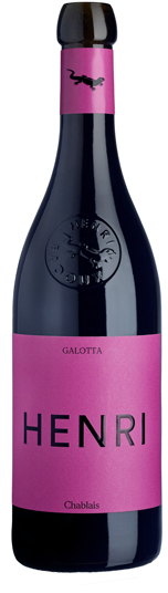 Bouteille de vin rouge suisse (Chablais AOC) Henri Galotta, de la Maison Henri Badoux à Aigle.